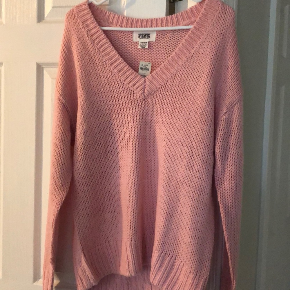 pink v- neck sweater from Victoria Secret